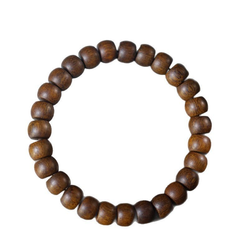 agarwood straight cut bead bracelet – natural scented wood bracelet for meditation and spirituality - star8s