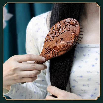 Air Cushion Massage Chinese hair Comb – Wooden for Women, Daily Use Relax & Healthy Hair Lifestyle - STAR8S