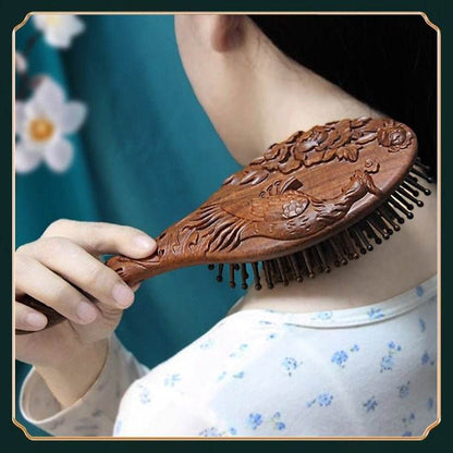 Air Cushion Massage Chinese hair Comb – Wooden for Women, Daily Use Relax & Healthy Hair Lifestyle - STAR8S