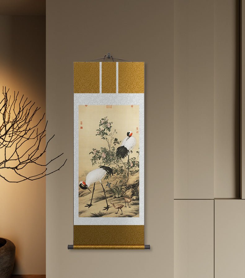 Ancient Chinese Painting: Castiglione’s Cranes Scroll (HD Print) | STAR8S