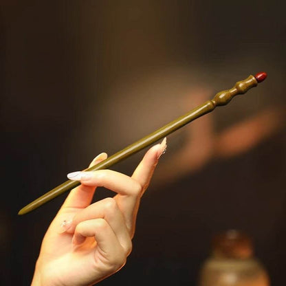 Ancient - Style Wooden Hairpin for Stylish Bun & Chinese - Style Look - STAR8S