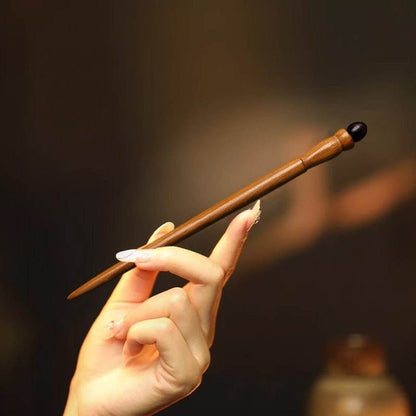 Ancient - Style Wooden Hairpin for Stylish Bun & Chinese - Style Look - STAR8S