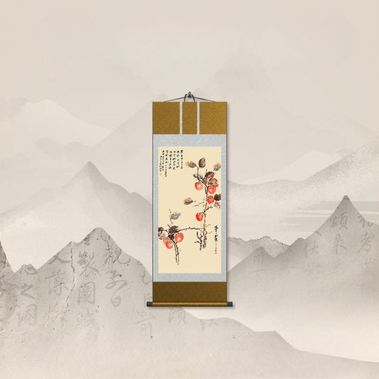 Art Painting Chinese: Zhang Daqian’s Persimmon Scroll HD print | STAR8S