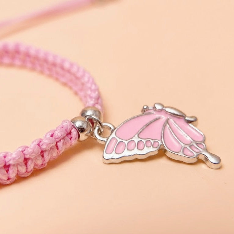 magnetic butterfly couple bracelets for boyfriend and girlfriend pink black matching friendship bracelets long distance relationship bff gift set 2pcs