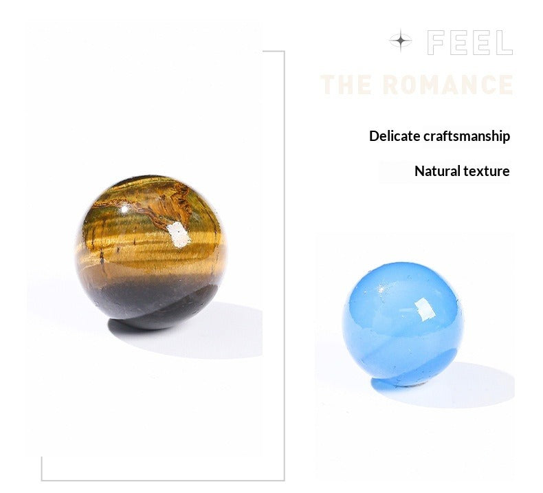 crystal ball solar system nine planets set – decorative mineral specimen planetary sculpture - star8s