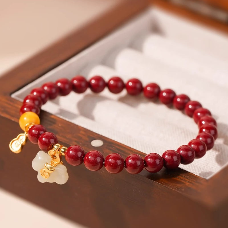 chinese zodiac horse cinnabar jade bracelet 2026 - star8s