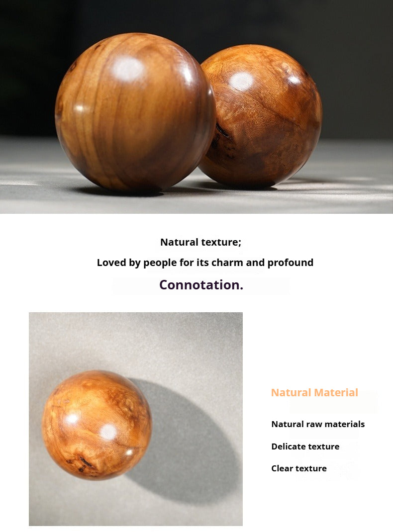 lightning-struck jujube wood massage ball – hand-carved health ball for elderly, natural wooden wellness gift