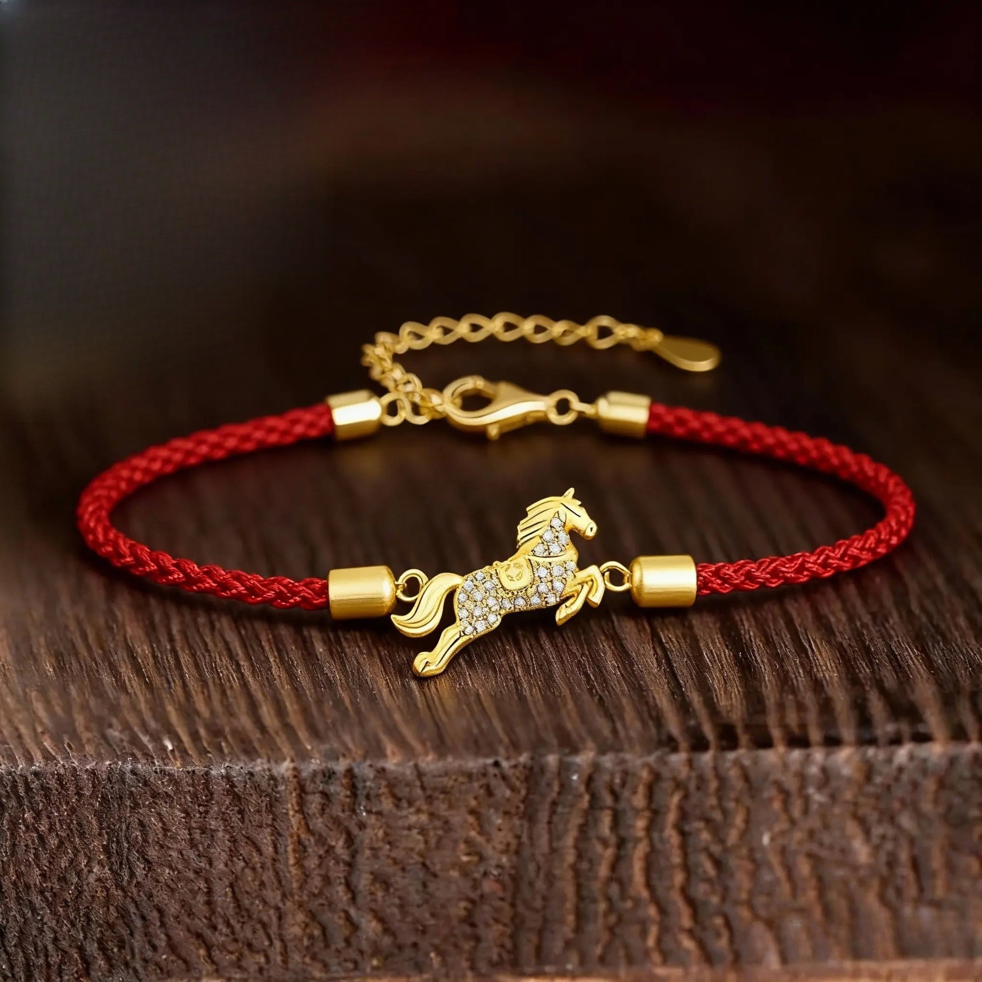 Chinese Zodiac Horse Silver Red String Bracelet – S925 Sterling Silver Lucky Bracelet for Women - STAR8S