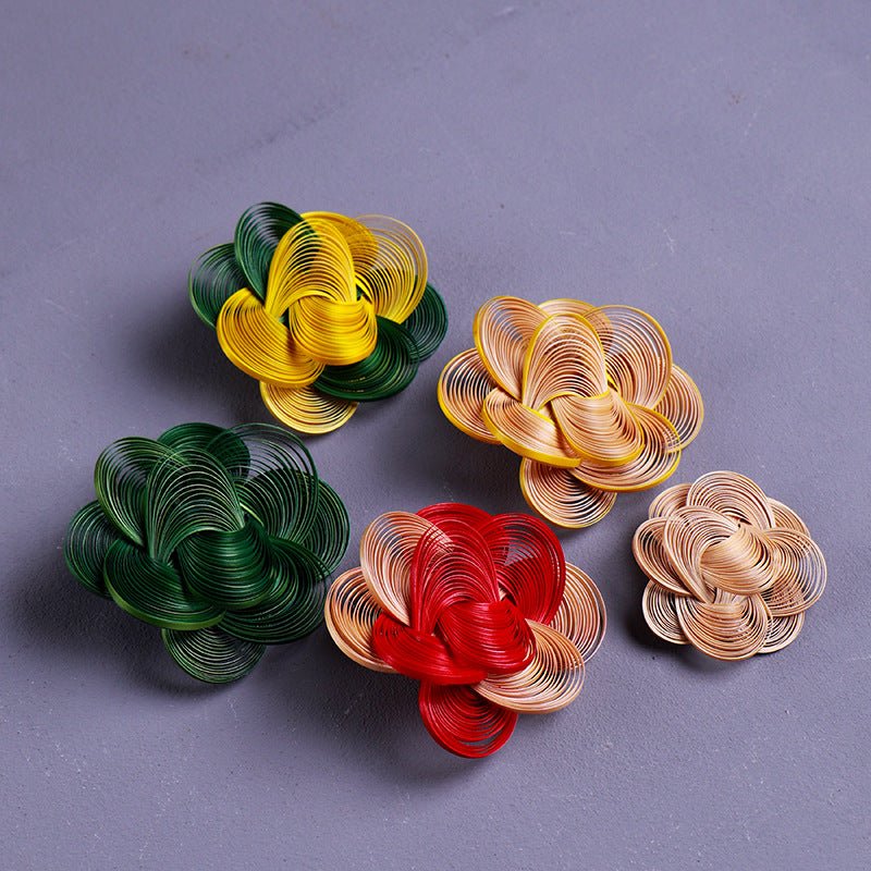 Bamboo Craft Brooch & Accessories | Unique Artisan Bamboo Jewelry | Eco - Friendly Gifts - STAR8S