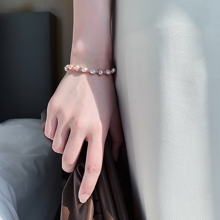 baroque freshwater pearl bracelet - fashionable design for friends & sisters - star8s