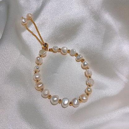 Baroque Freshwater Pearl Bracelet - Fashionable Design for Friends & Sisters - STAR8S