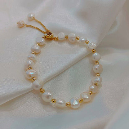 Baroque Freshwater Pearl Bracelet - Fashionable Design for Friends & Sisters - STAR8S