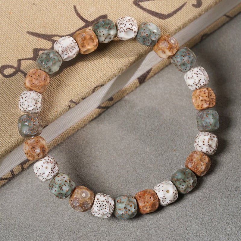beaded bracelet – elegant star - moon multi - treasure beads | perfect gift for men and women - star8s