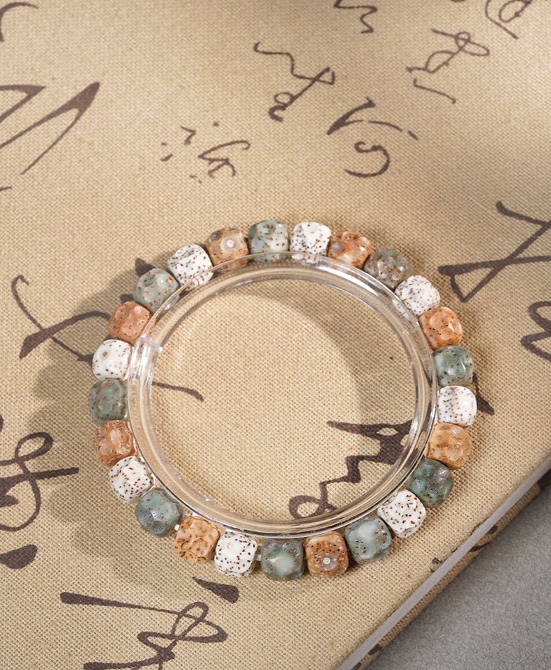 beaded bracelet – elegant star - moon multi - treasure beads | perfect gift for men and women - star8s