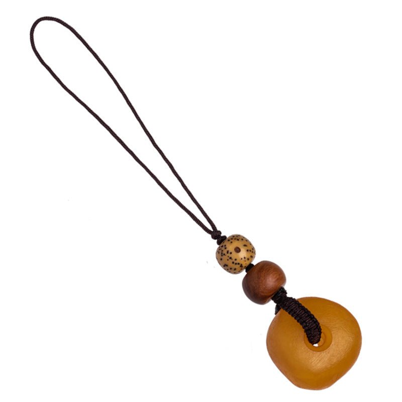 Beeswax Cookie Pendant Keychain - 15mm Handcrafted Phone, Bag Charm & USB Keychain | Unisex Gift - STAR8S