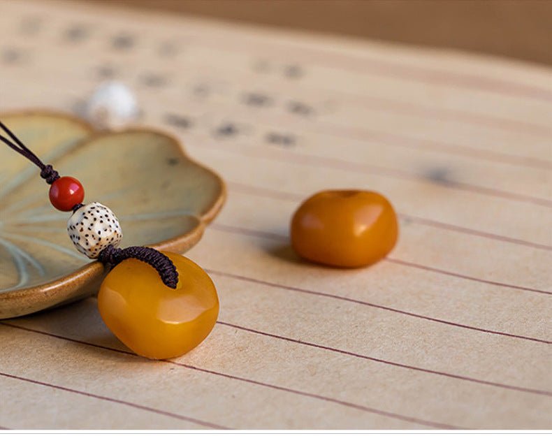 beeswax cookie pendant keychain - 15mm handcrafted phone, bag charm & usb keychain | unisex gift - star8s