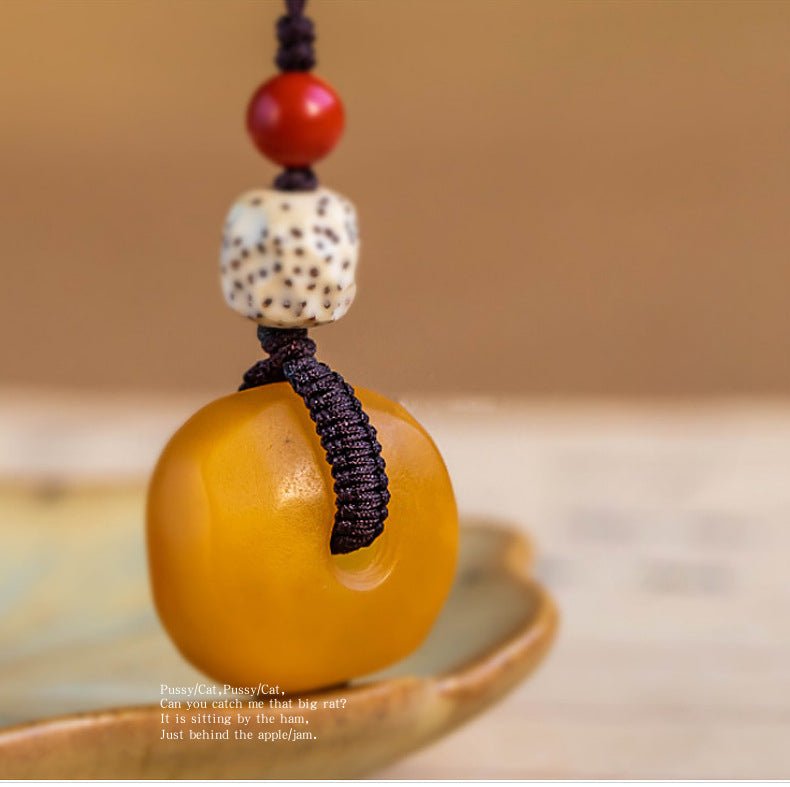 beeswax cookie pendant keychain - 15mm handcrafted phone, bag charm & usb keychain | unisex gift - star8s