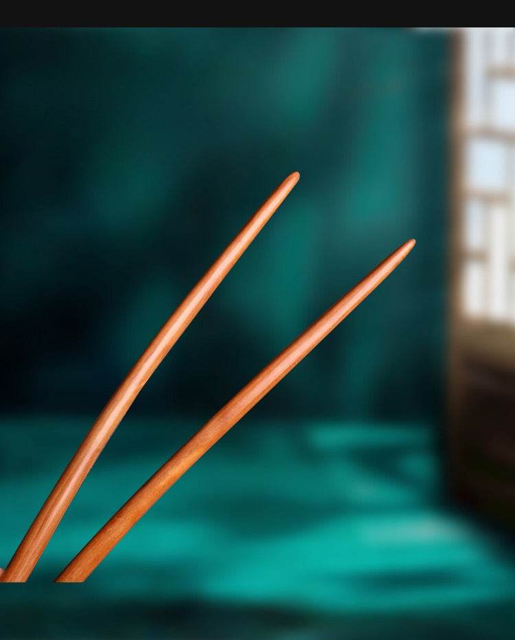 Black Sandalwood Handmade Hairpin for Vintage & Modern Styling - STAR8S
