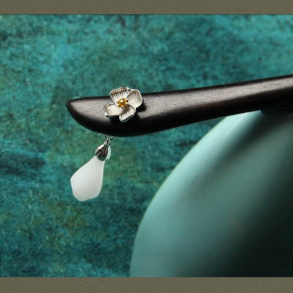 Black Sandalwood Premium Vintage Hairpin for Hanfu Qipao Gift Girlfriend - STAR8S