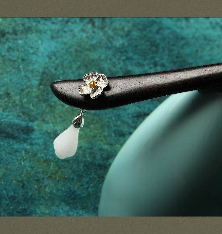 Black Sandalwood Premium Vintage Hairpin for Hanfu Qipao Gift Girlfriend - STAR8S