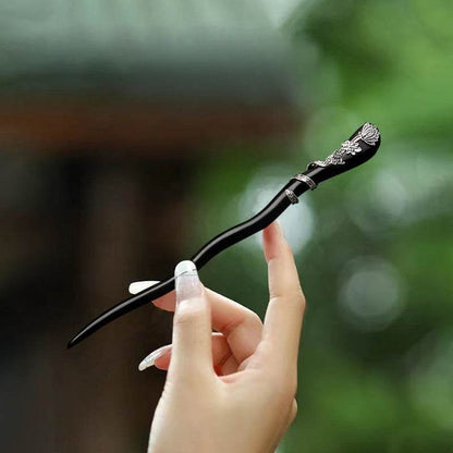 Black Sandalwood Vintage Tassel Hairpin for Hanfu and Gift Giving - STAR8S