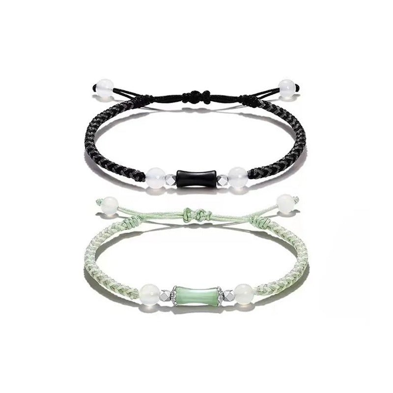 blessed red bracelet string: 925 silver bamboo joint agate | star8s