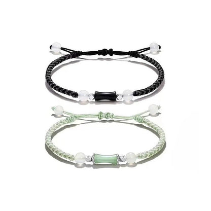 Blessed Red Bracelet String: 925 Silver Bamboo Joint Agate | STAR8S