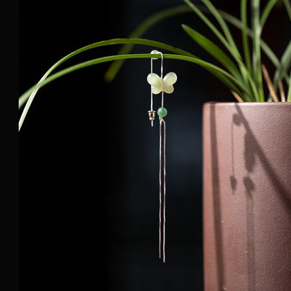 Butterfly Jade Earrings: Hetian 925 Silver Gift | STAR8S