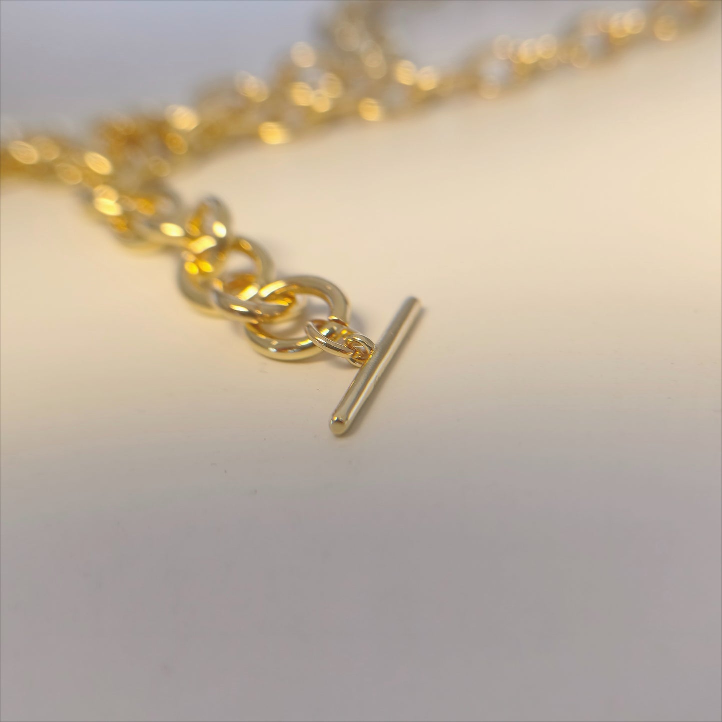 gold plated chunky chain necklace for women puffy heart pendant necklace minimalist bold link chain necklace with front ot toggle clasp jewelry gift