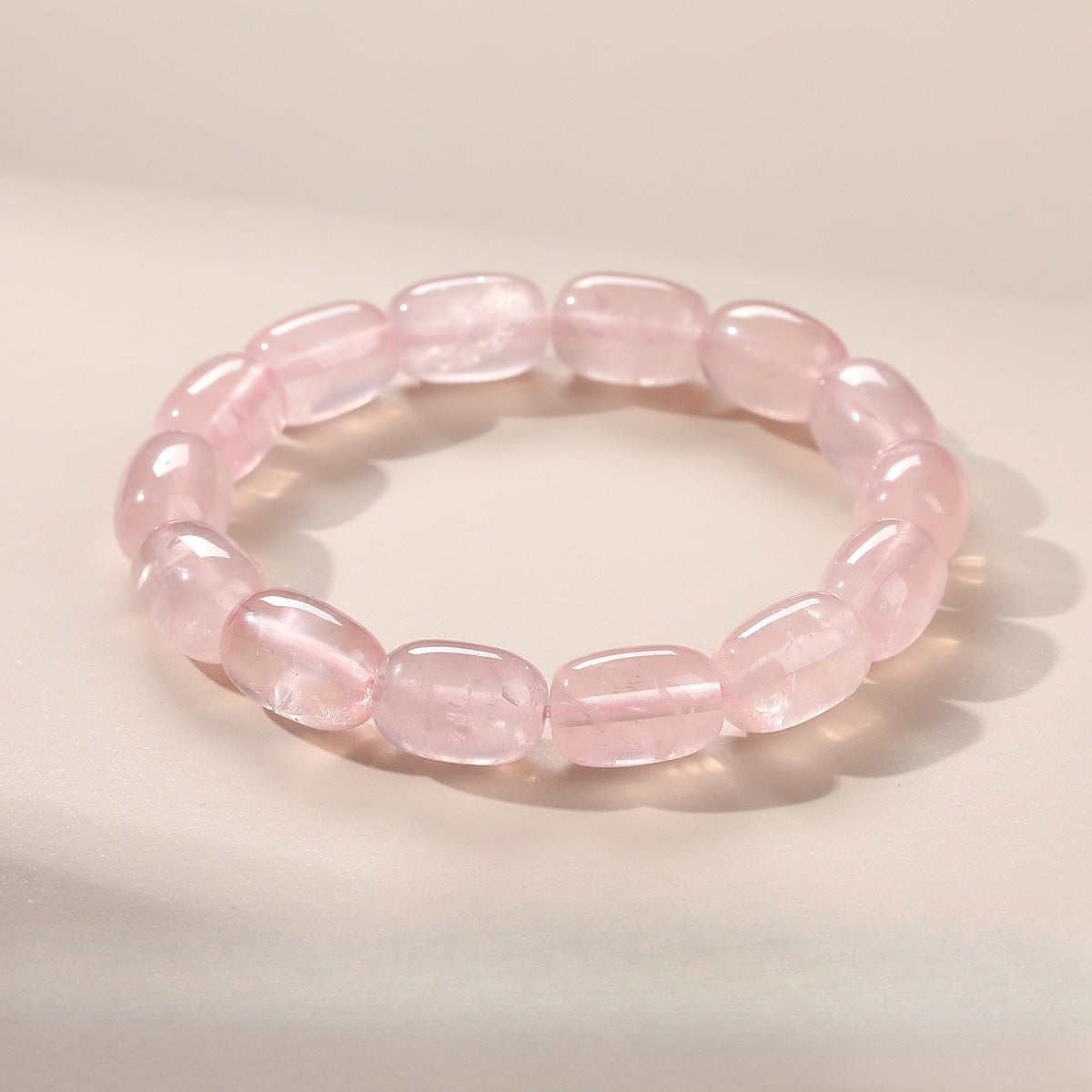 pink beaded crystal bracelet – natural high ice starry madagascar rose quartz bracelet - star8s