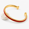 red string bracelet,cuff bracelet for women,red cord bangle,brass bracelet,open cuff bracelet,adjustable bangle,gold tone bracelet,minimalist jewelry,stacking bracelet,good luck bracelet,new year gift,birthday gift for her