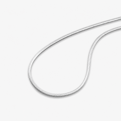 Men's Square Snake Chain Necklace Silver-Tone Titanium Steel Snake Bone Collar Chain Minimalist Streetwear Hip Hop Waterproof Jewelry Gift for Him