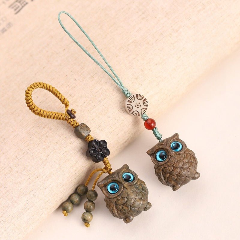 carved sandalwood keychain | creative vintage keychain for men & women 🎋 - star8s