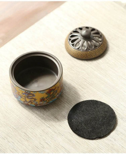 Ceramic incense burner handicraft ornament home room enamel color - STAR8S - STAR8S