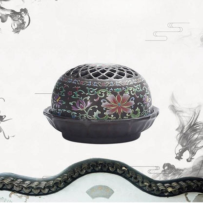 Ceramic incense burner handicraft ornament home room enamel color - STAR8S - STAR8S