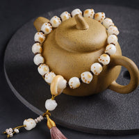 Charcoal - Burned Cat Paw Bodhi Beads Bracelet - STAR8S