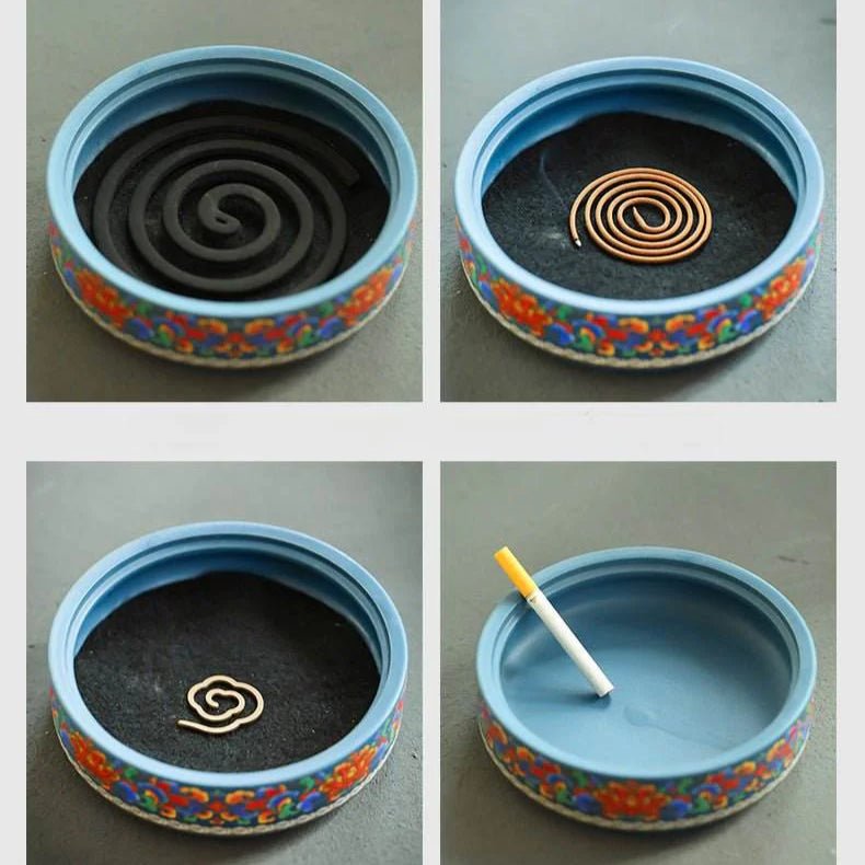 charming colour enamels incense burner – unique ceramic piece for home - star8s