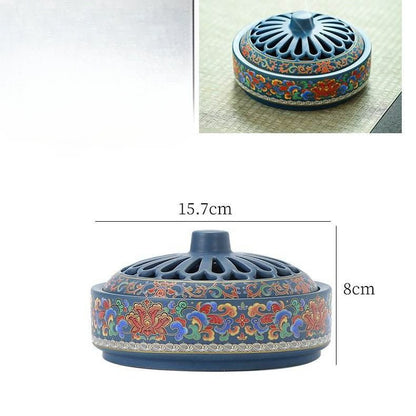 Charming Colour Enamels Incense Burner – Unique Ceramic Piece for Home - STAR8S