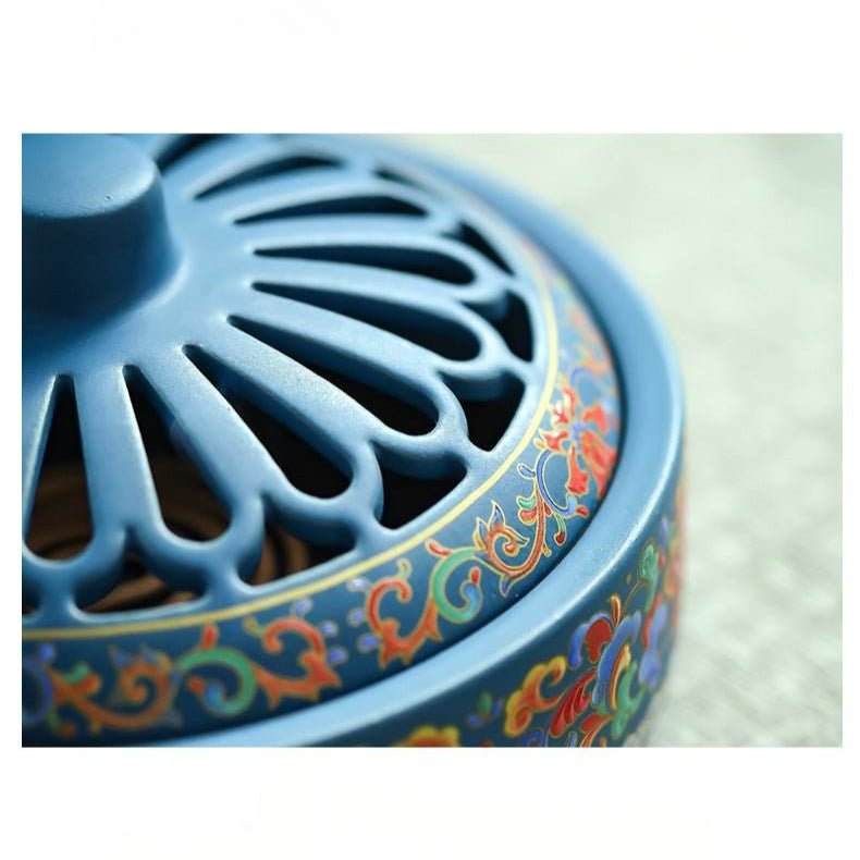 Charming Colour Enamels Incense Burner – Unique Ceramic Piece for Home - STAR8S