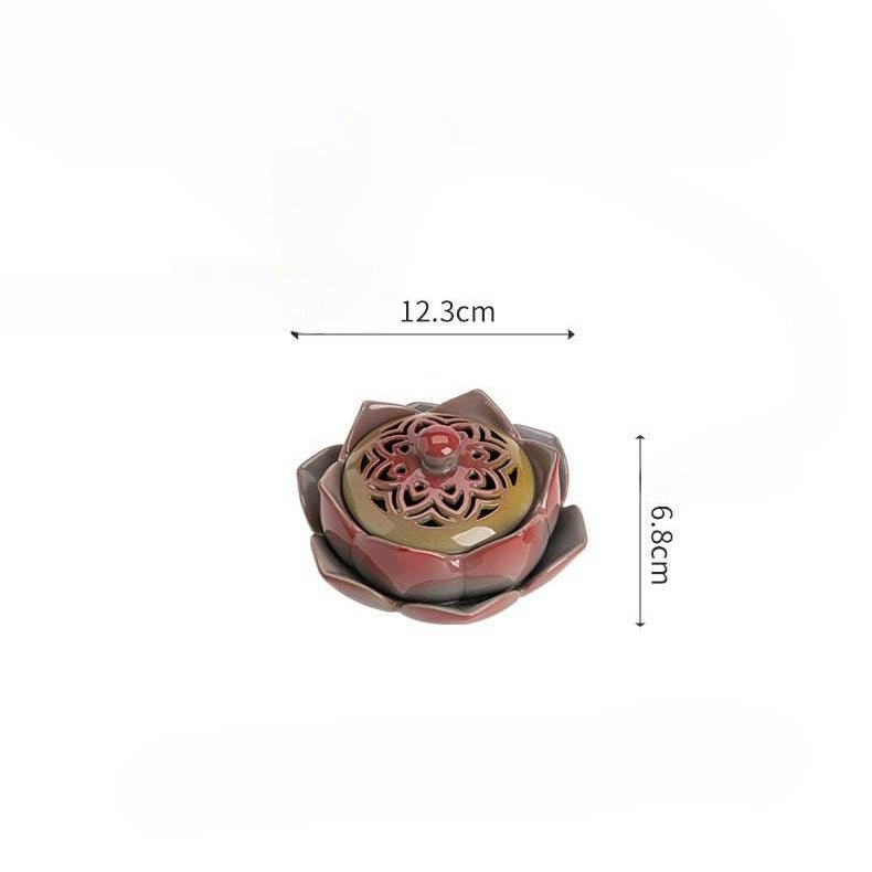 Charming Lotus Incense Burner – Colorful Hand - painted, Elegant & Artistic - STAR8S