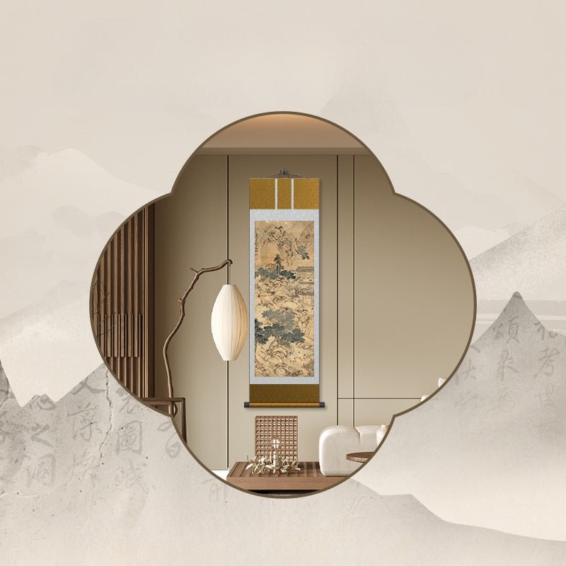 Chinese Ancient Painting: Wen Zhengming’s Mountain Villa Guests Scroll HD print | STAR8S
