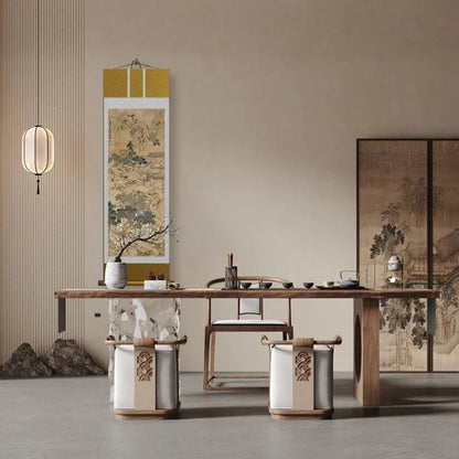 Chinese Ancient Painting: Wen Zhengming’s Mountain Villa Guests Scroll HD print | STAR8S - STAR8S