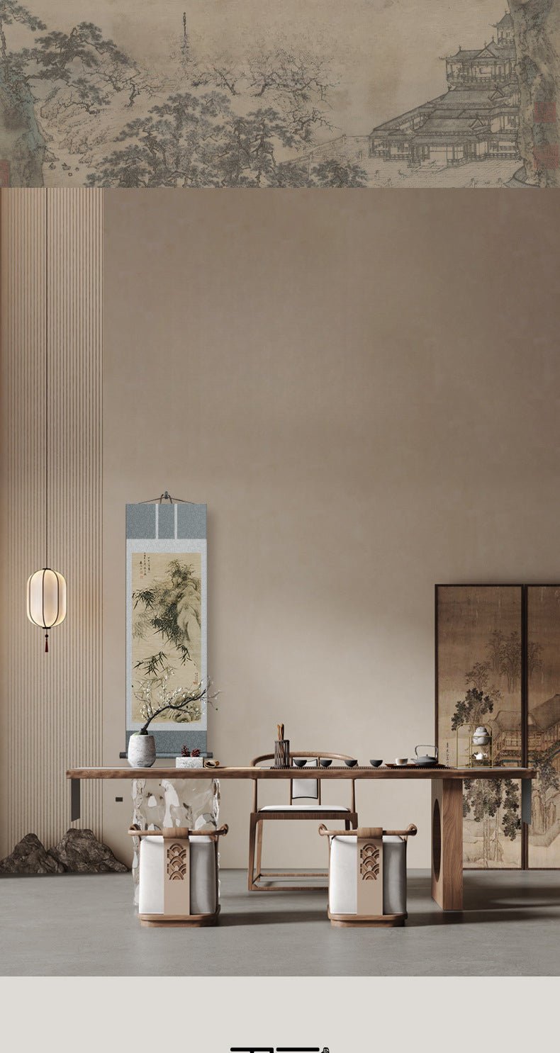 Chinese Bamboo Painting: Bamboo & Stone Scroll for Home Deco HD print |  STAR8S