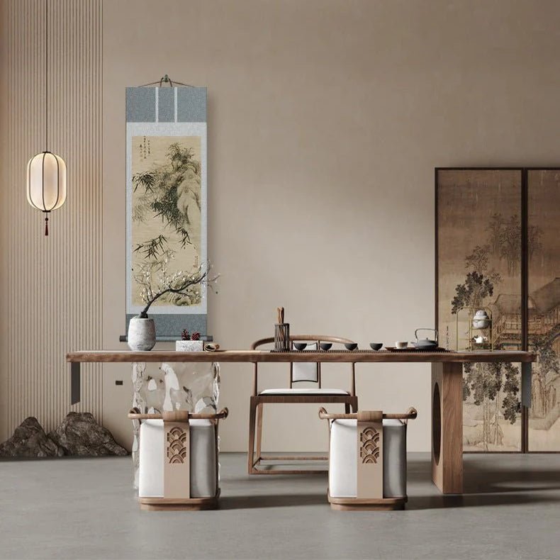 Chinese Bamboo Painting: Bamboo & Stone Scroll for Home Deco HD print | STAR8S - STAR8S