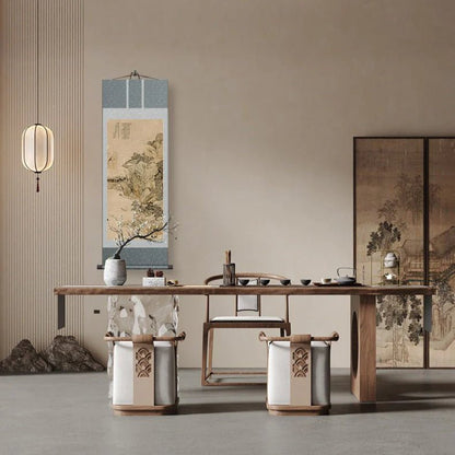 Chinese Calligraphy Painting: Tang Yin’s Mountain - River Scroll HD print | STAR8S - STAR8S