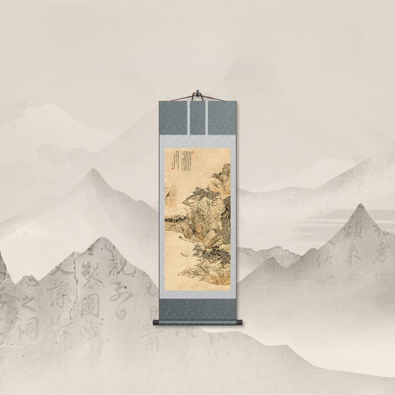 Chinese Calligraphy Painting: Tang Yin’s Mountain - River Scroll HD print | STAR8S
