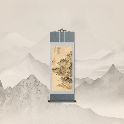 Chinese Calligraphy Painting: Tang Yin’s Mountain - River Scroll HD print | STAR8S