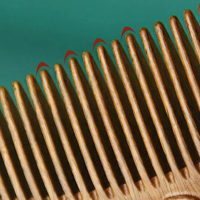 chinese hair comb – green sandalwood carved gift, elegant & romantic hair care - star8s