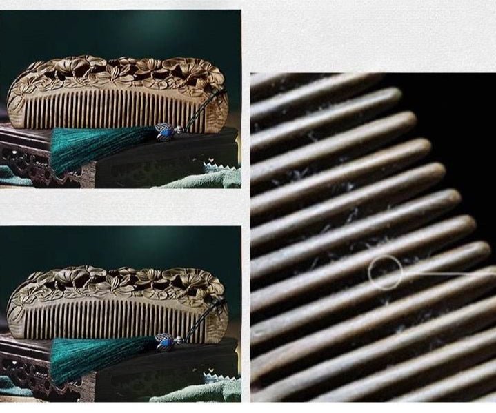 chinese hair comb – green sandalwood carved gift, elegant & romantic hair care - star8s