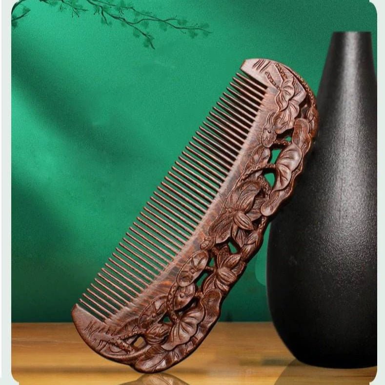 Chinese Hair Comb – Sandalwood Carved Gift, Romantic & Elegant Hair Care - STAR8S